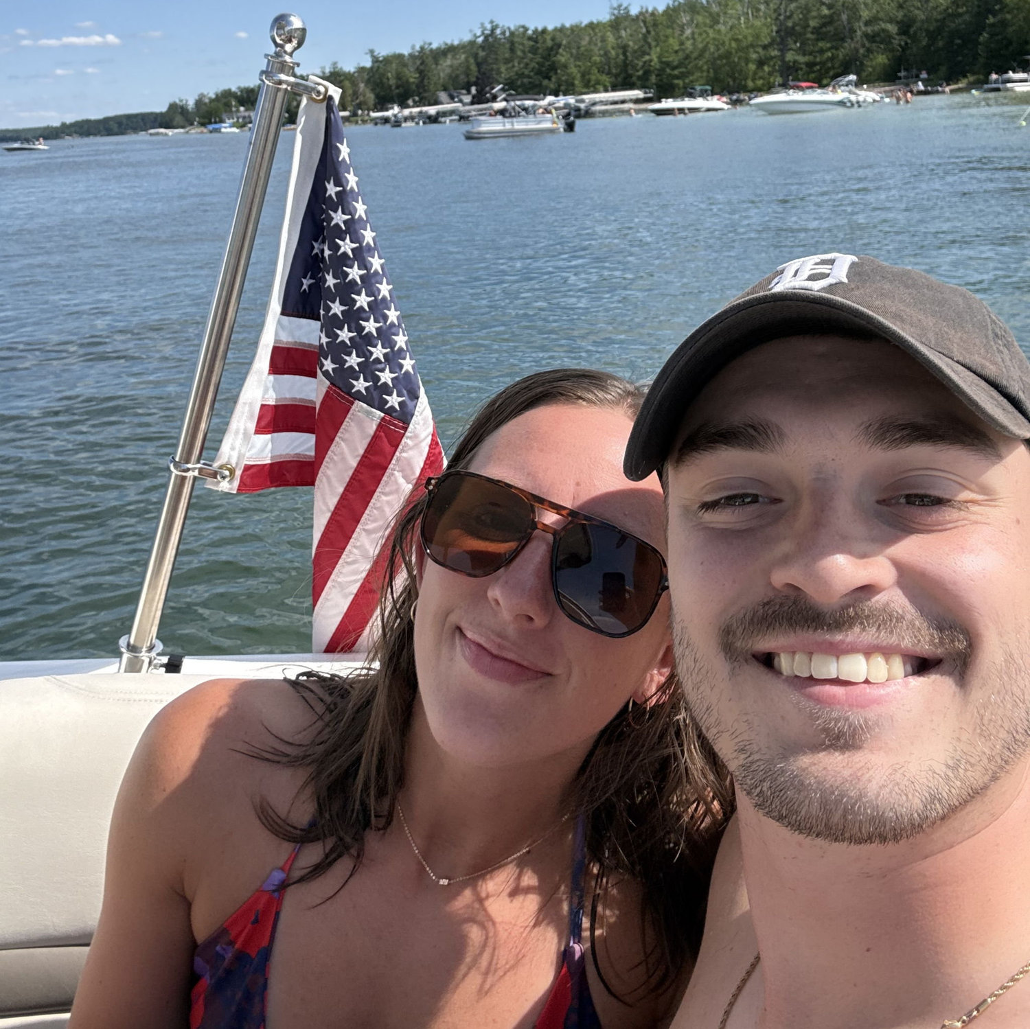 Spending time on Shelby's parents boat in Indian River