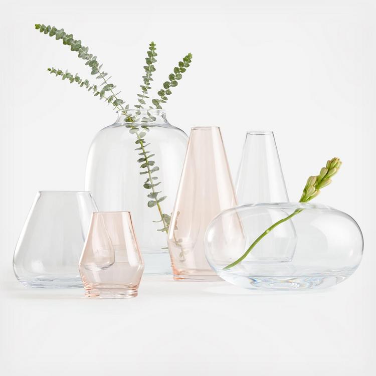 Crate and Barrel, Laurel Clear Round Glass Vase - Zola
