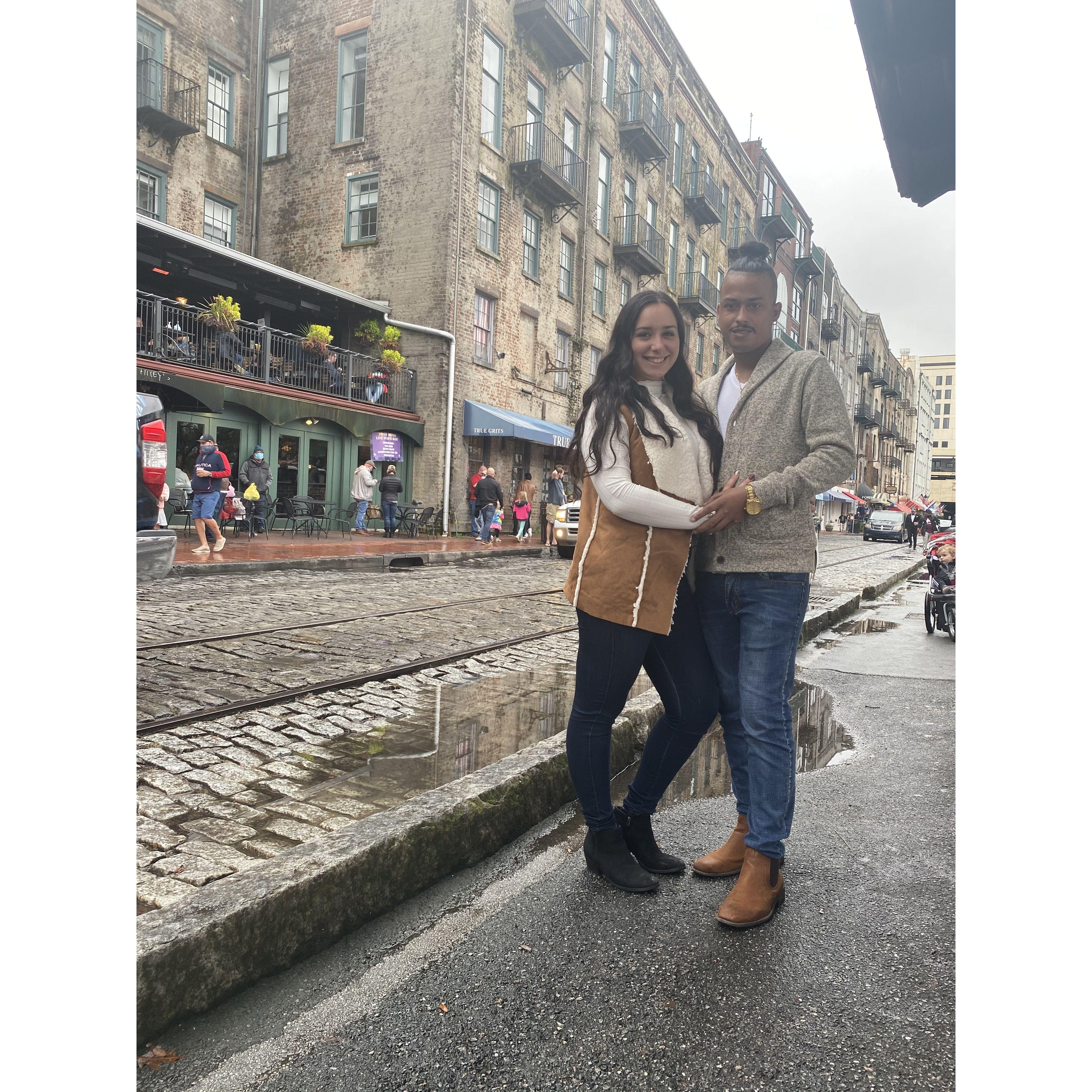 November 2020- our first trip together, Savannah Georgia!