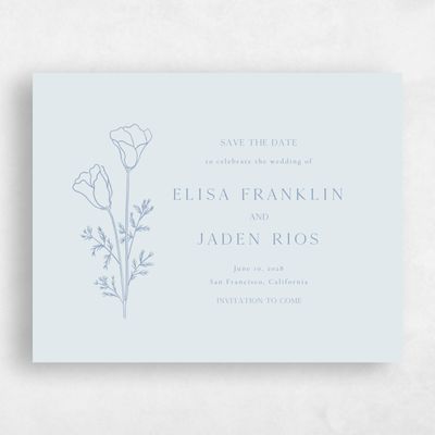 Ice, Blue Wedding Save the Date - Coquelicot Landscape