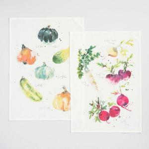 Radish and Gourd Kitchen Towels Set of 2