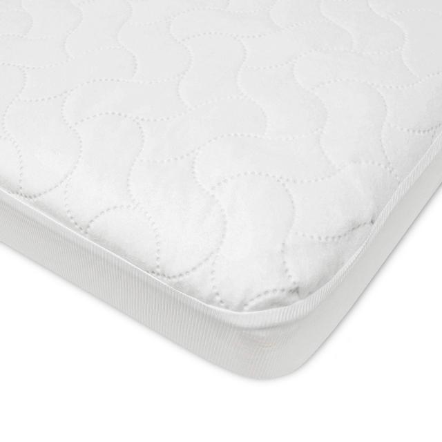 American Baby Company Waterproof Fitted Crib and Toddler Protective Mattress Pad Cover, White (Pack of 1), for Boys and Girls