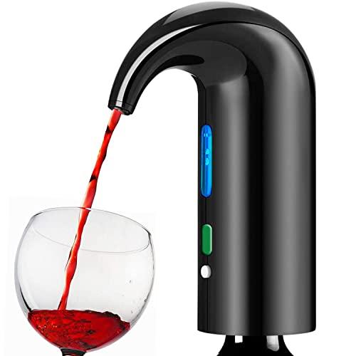 Electric Wine Aerator Pourer, Portable One-Touch Wine Decanter and Wine Dispenser Pump for Red and White Wine Multi-Smart Automatic Wine Oxidizer Dispenser USB Rechargeable Spout Pourer