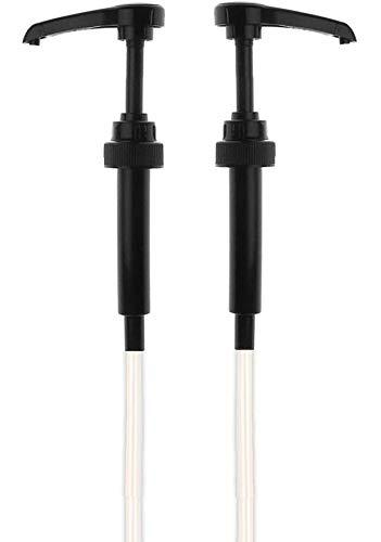 Black Coffee Syrup Pump for 750ml Bottles (Pack of 2) | Universal Fit Torani, Monin (1 Liter Plastic Bottles Only), DaVinci, Jordans Skinny, and Upouria