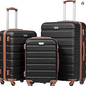 Coolife Luggage 3 Piece Set Suitcase Spinner