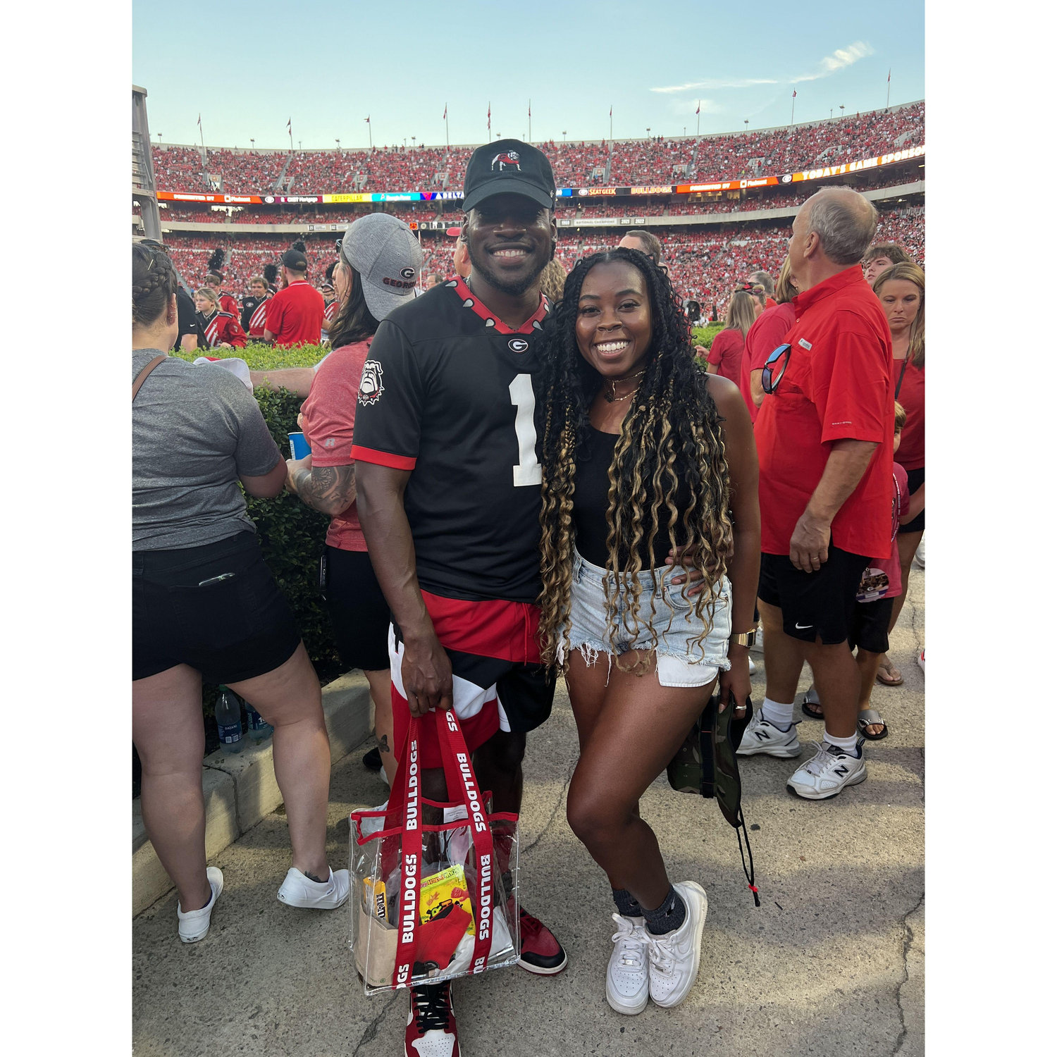 Alicia's first UGA game... GO DAWGS!
