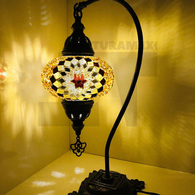 Handcrafted Turkish Mosaic Table Lamp: Unveiling the East's Enigmatic Glow
