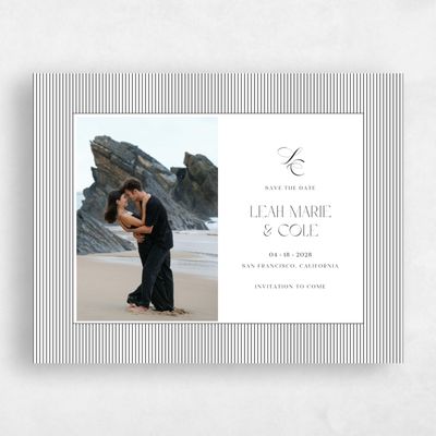 White Typography Wedding Save the Date - Tristabelle Photo