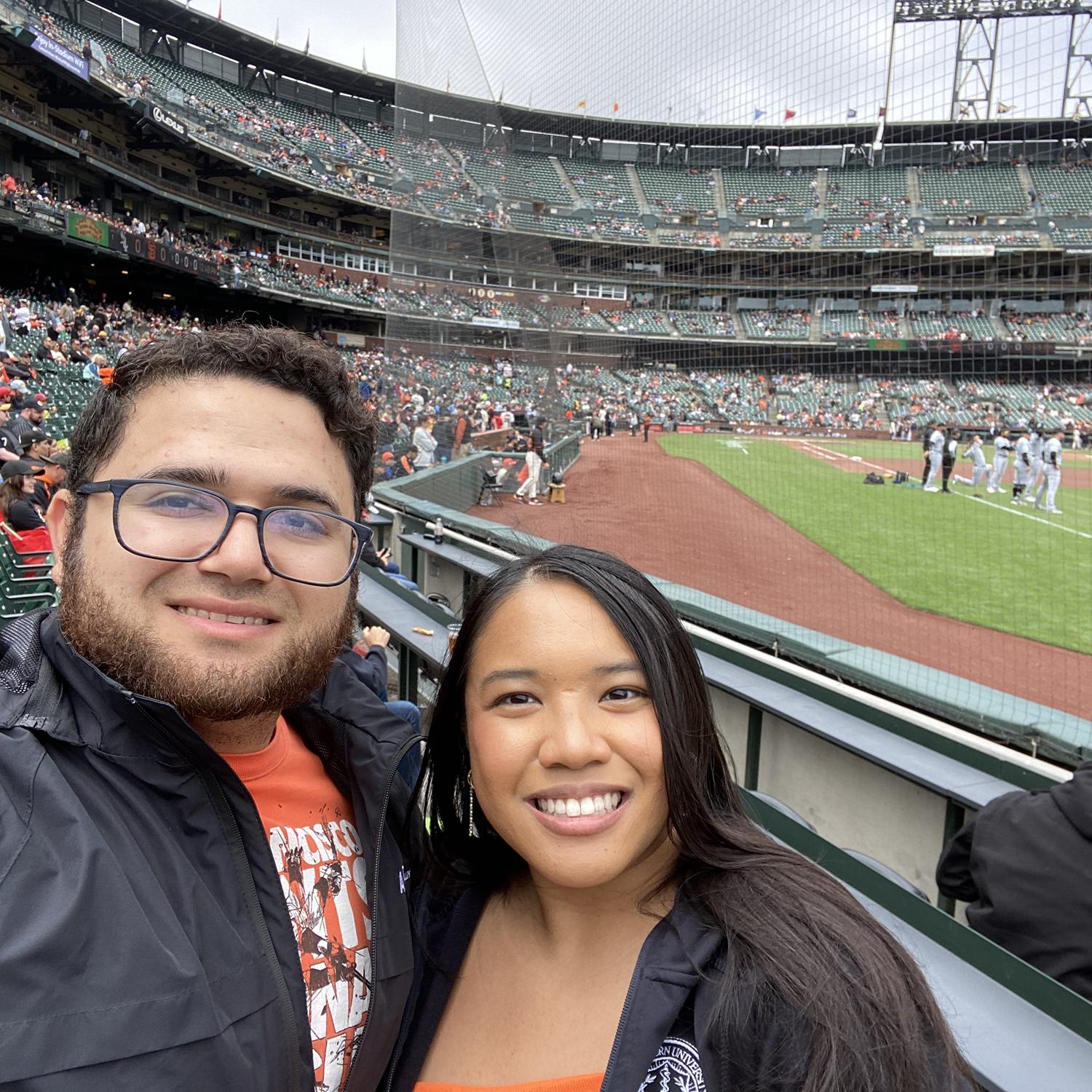 One of many Giants games together 🧡 we can’t wait to bring the girls!