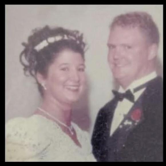 The brides parents at their wedding