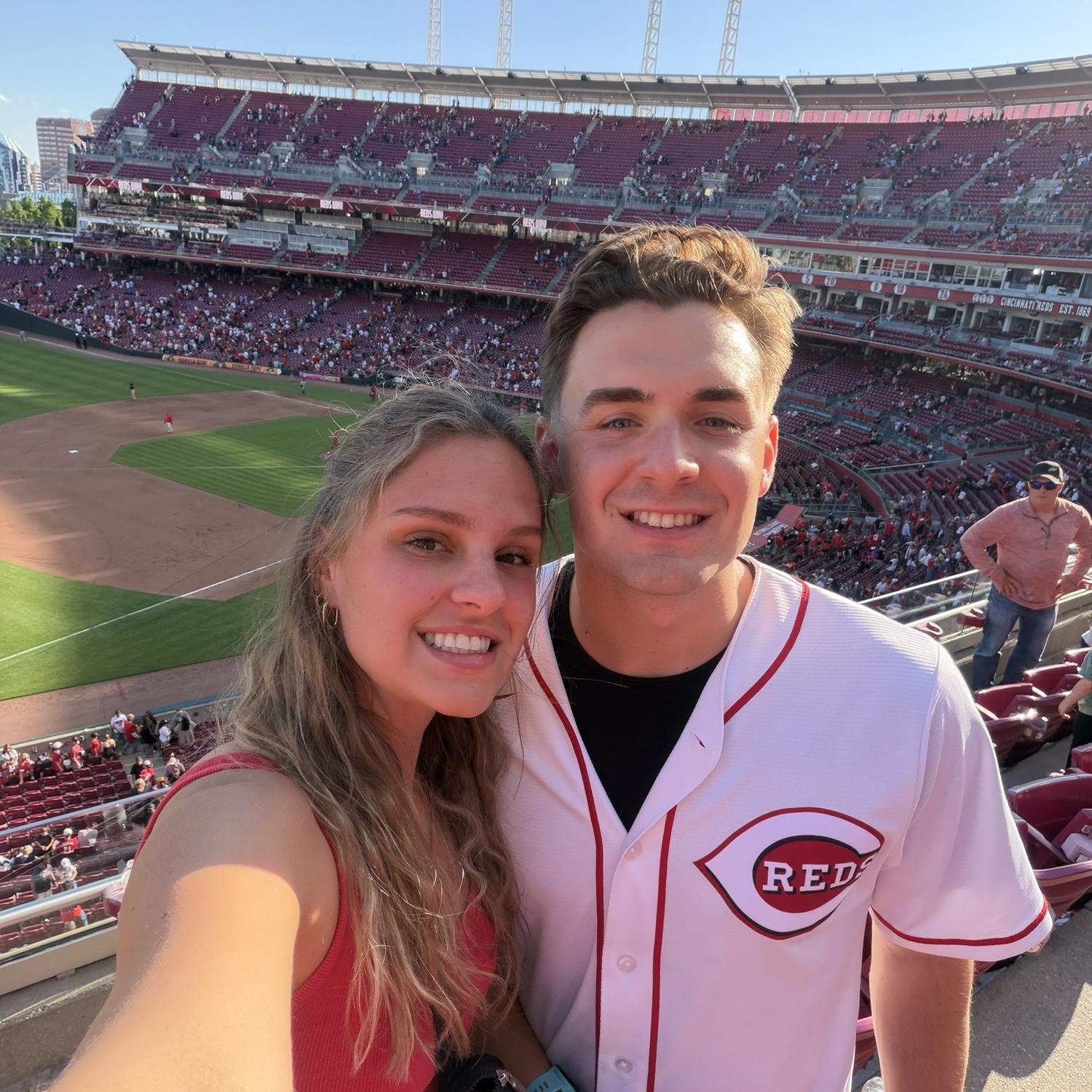 Reds game for Jackson’s graduation gift!