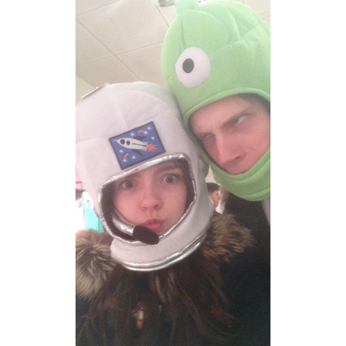 Houston, we have novelty space hats on.