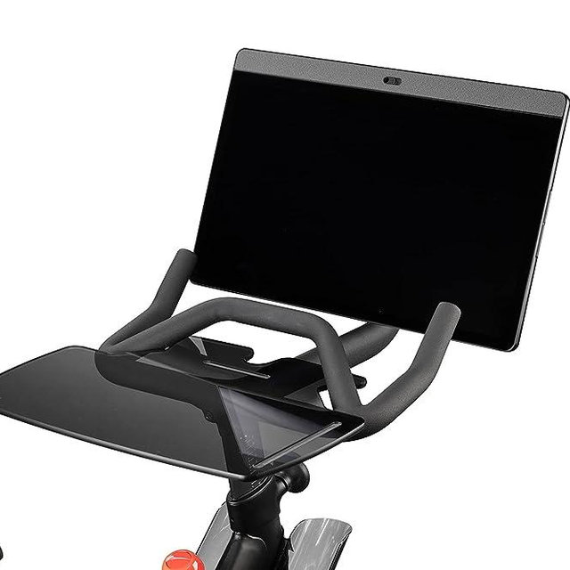 TFD Compatible Peloton Desk Tray (Bike+ Models Only), Black Edition for Peloton for Laptop, Phone or Book – Acrylic Peloton Tray for Bike+ – The Ultimate Peloton Bike Accessories