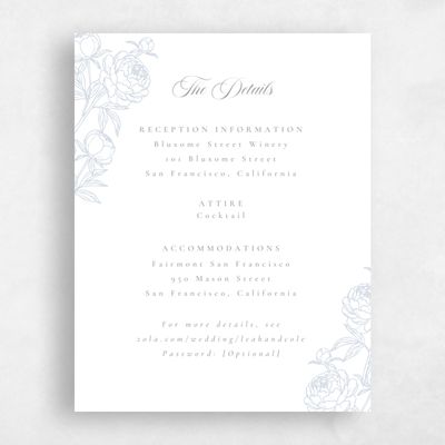 White Floral Wedding Enclosure - Peonia