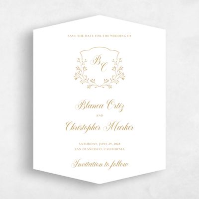 Yellow Diamond Wedding Save the Date - Estera Portrait