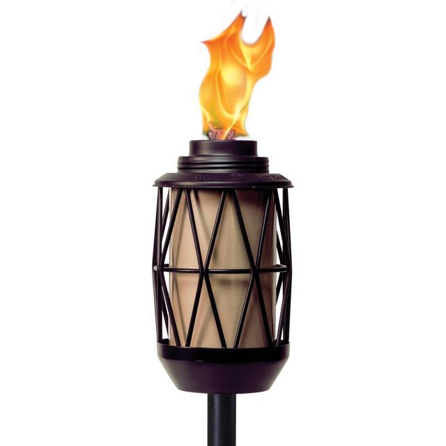 TIKI 64.25" BiteFighter Metal Outdoor Torch Displayer Bronze