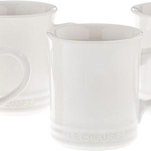 Le Creuset Stoneware Set of 4 Mugs, 14 oz. each, White