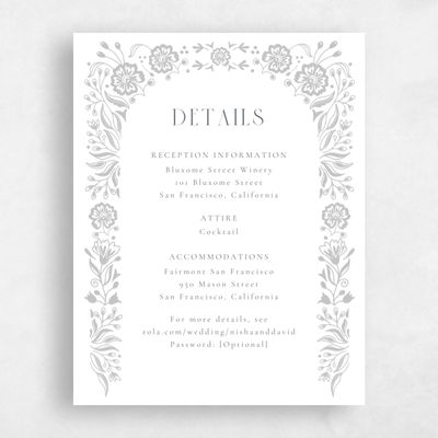 Gray, Grey Wedding Enclosure - Calliope