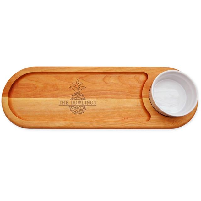 Carved Solutions Split Pineapple 21-Inch x 7-Inch Everyday Dip & Serve Board