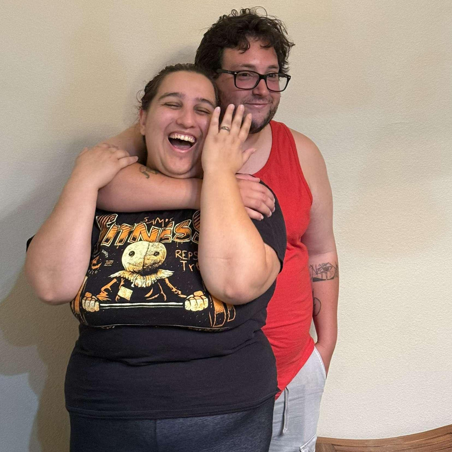 Celebrating telling the news of our engagement to our best friends!