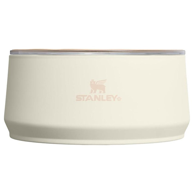 STANLEY Pet Bowl | 6-Cup (48 oz) Insulated Stainless Steel Dog & Cat Bowl | Splash-Resistant Lid | Dishwasher Safe | BPA-Free | Cream