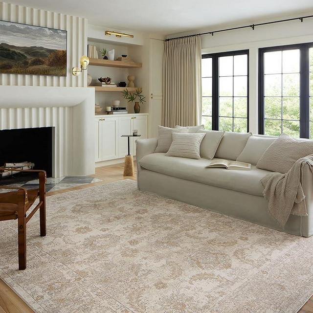 Loloi II Odette Ivory/Beige 5'-3" x 7'-9" Area Rug