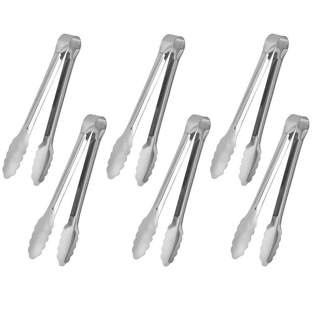 Tongs, Small Tongs for Serving Food Buffet Salad Cooking Metal Food Grade Kitchen Cooking Utensils Stainless Steel