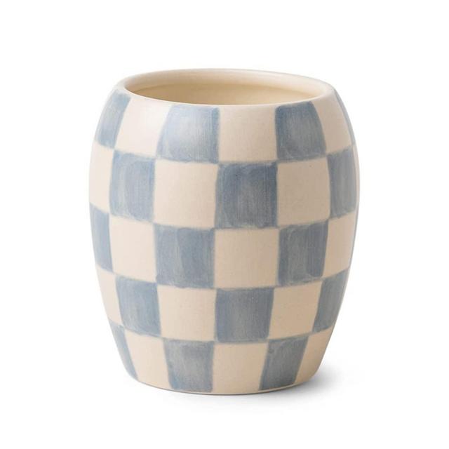 Paddywax Checkmate Artisan Hand-Poured Scented Candle, 11-Ounce, Cotton + Teak