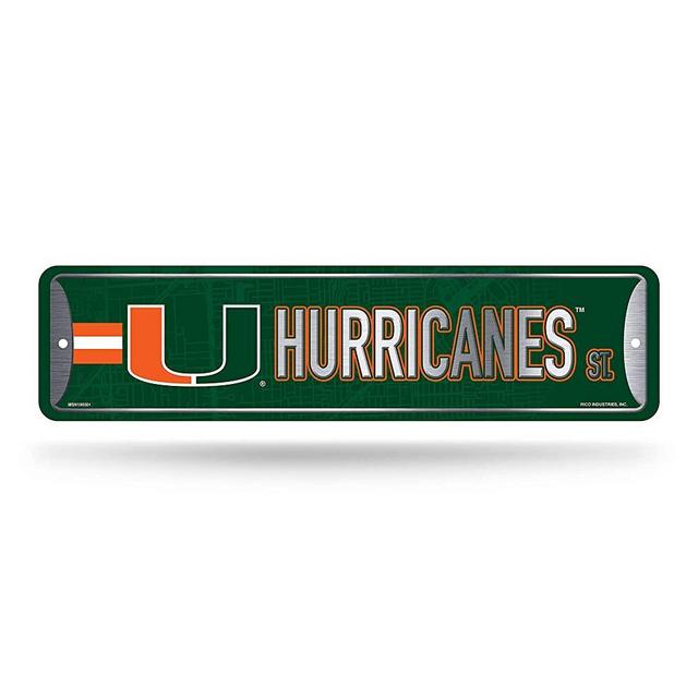 Rico Industries NCAA Metal Street Sign Metal Street Sign 4" x 15" Home Décor - Bedroom - Office - Man Cave