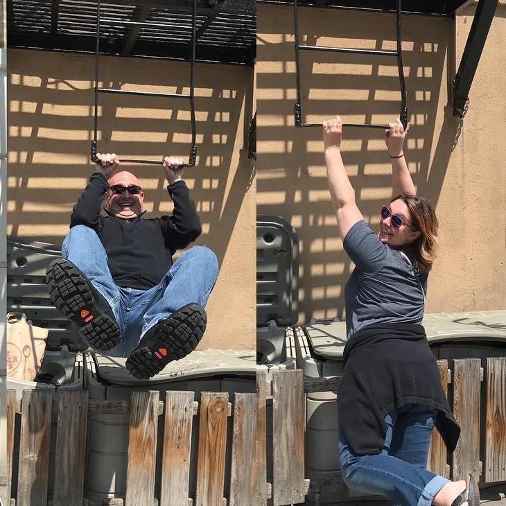 Swinging from the fire escape.
NYC - 04.28.2018