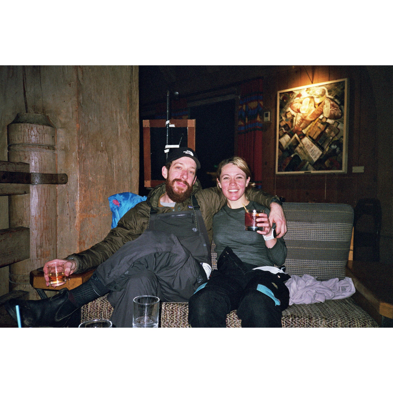 We learned to downhill ski together - Hayati had a headstart from her years crosscountry skiing but Tré caught up quickly and now they're well matched to ski together.