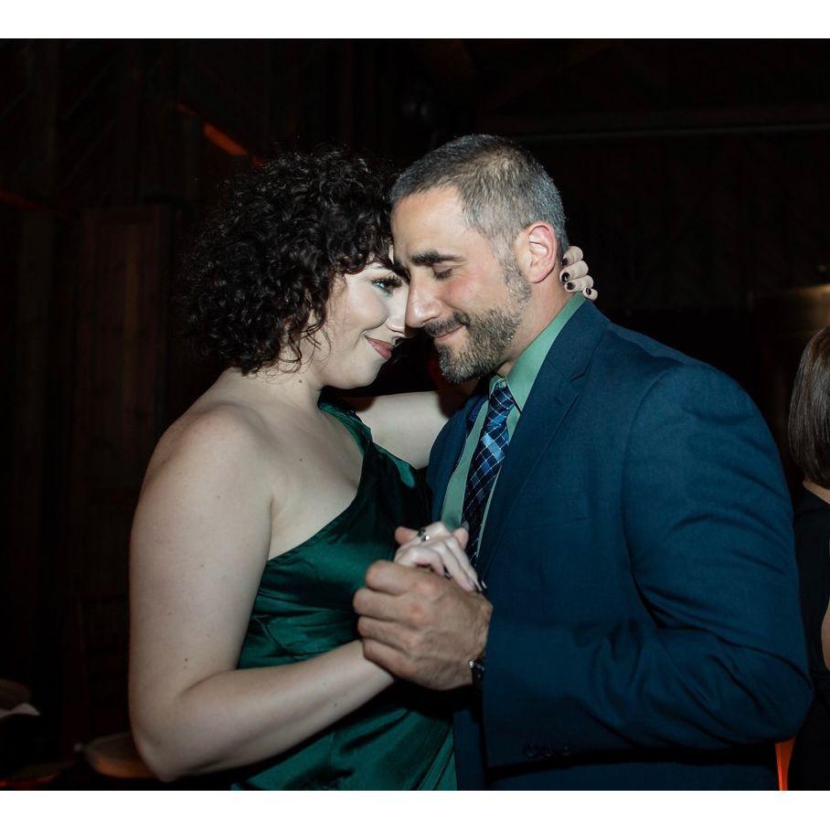 Dancing together at Kristin and Matt's wedding.