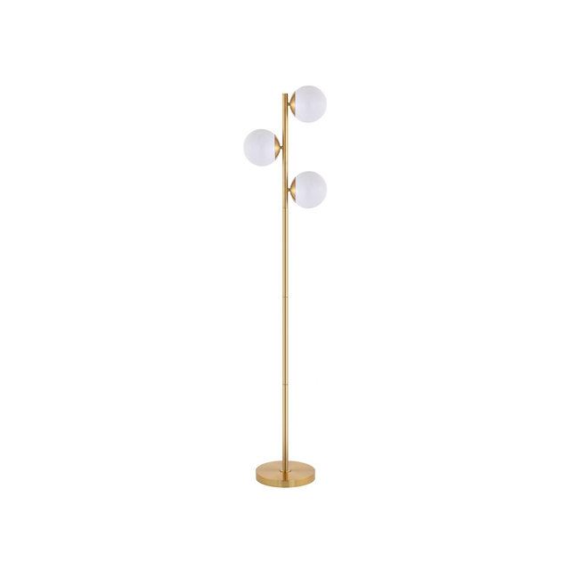 Devlyn 3 Light 62" Floor Lamp - Brass Gold - Safavieh.