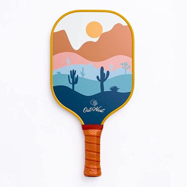 OutWest Sport Pickleball Paddle - Sunrise | Graphite Carbon Face | Polypropelene Honeycomb core | Cover Inlcuded | Out West Sport