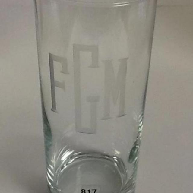 Monogram Glasses Round Highball