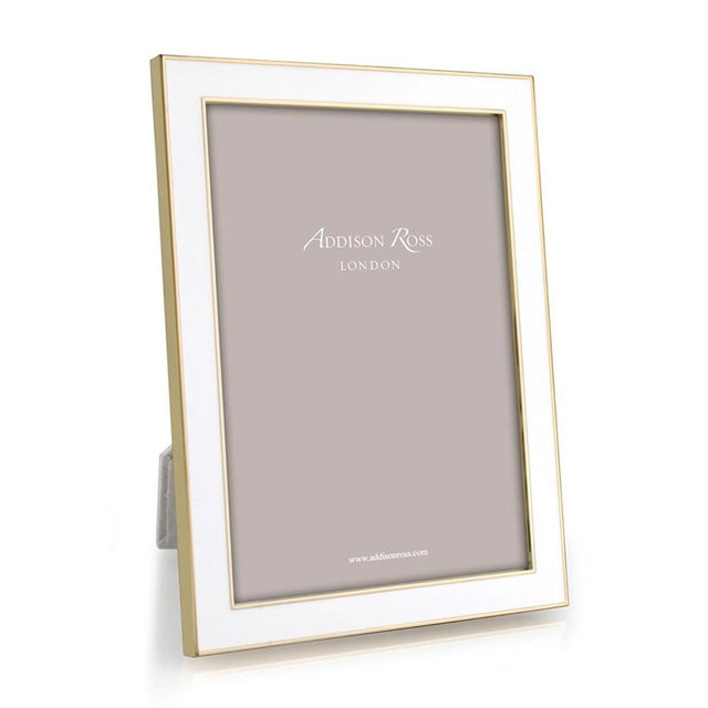 Addison Ross White Enamel Gold Frame 4x6