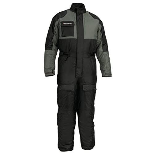 Firstgear Thermosuit Motorcycle Riding Cold Weather Suit (Black/Gunmetal, Medium)