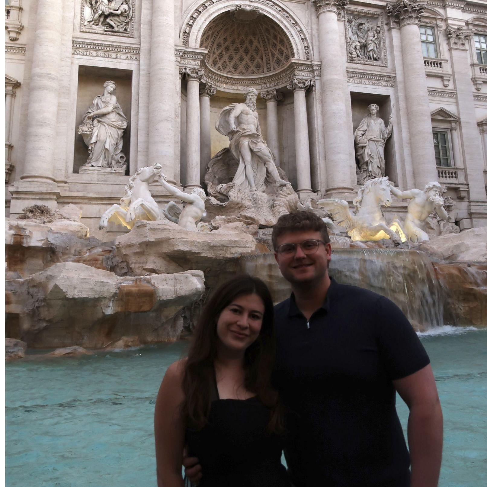According to the legend, the lovers that drink from this fountain (not this one, the one to the side but this was a better pic) in Rome will be in love and loyal forever!