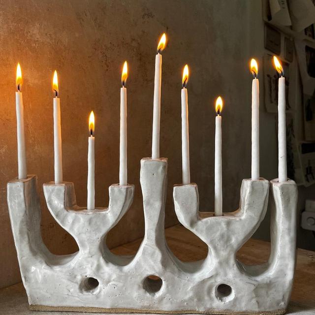 Ceramic Hannukah Menorah