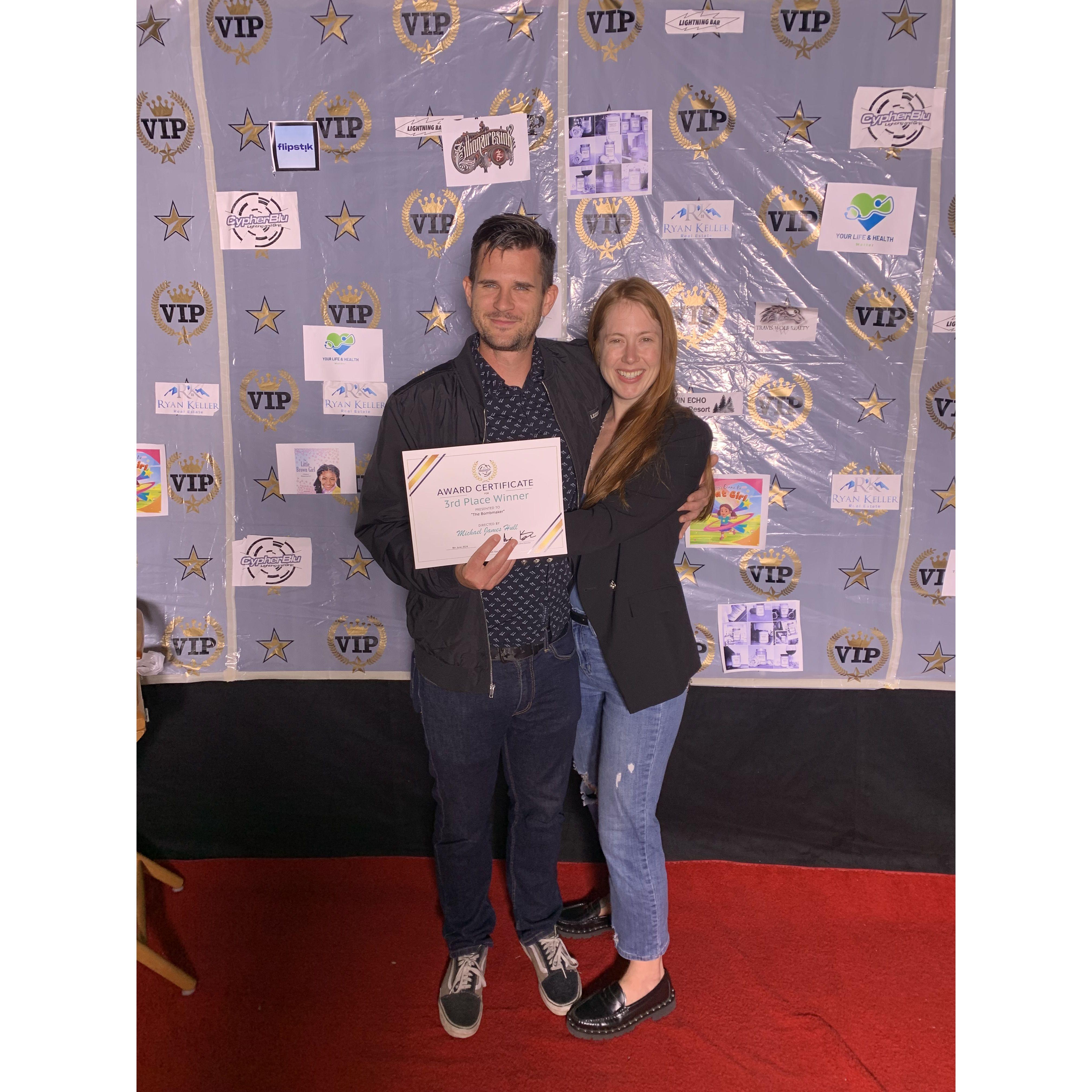 Michael’s Film Festival award night for “Bombmaker”, 2024.