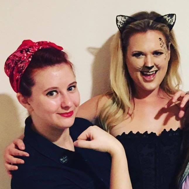 October 29, 2017: Natasha celebrating her favorite holiday with her friend and Maid of Honor Sasha... those names sound nothing alike...