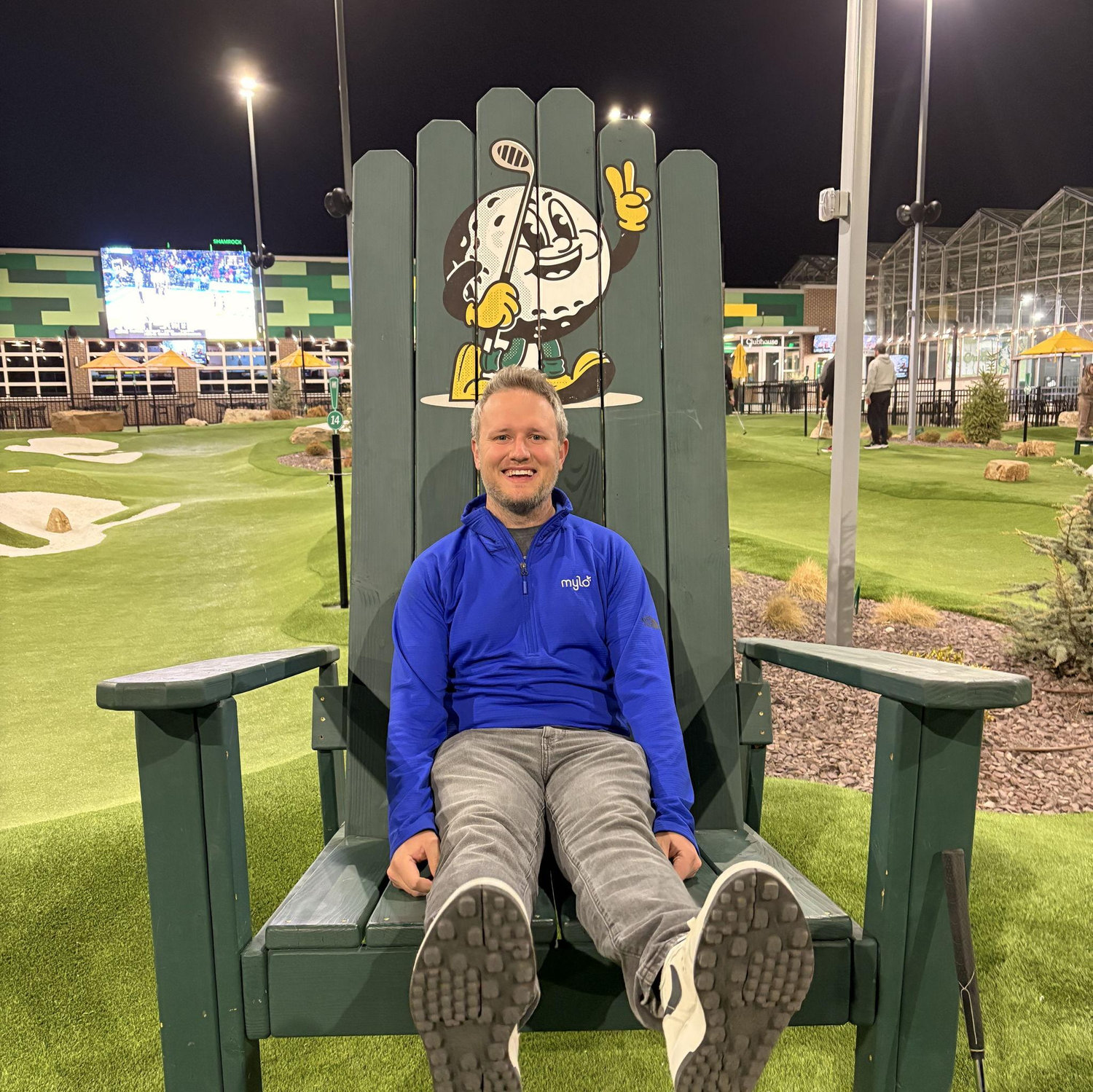 Date night at Tap-Ins mini golf - Jordan needed some practice on his short game