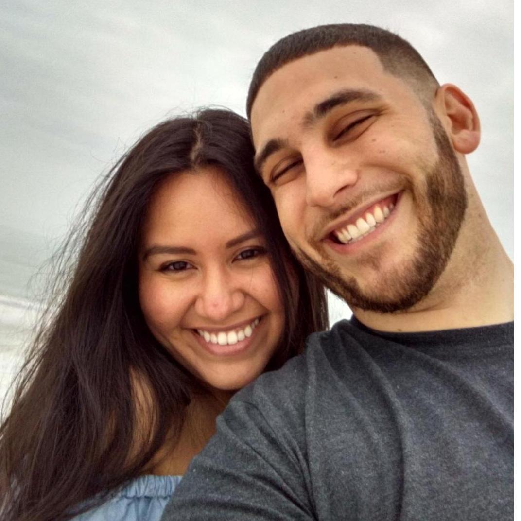 A walk on the beach... one of our first photos together