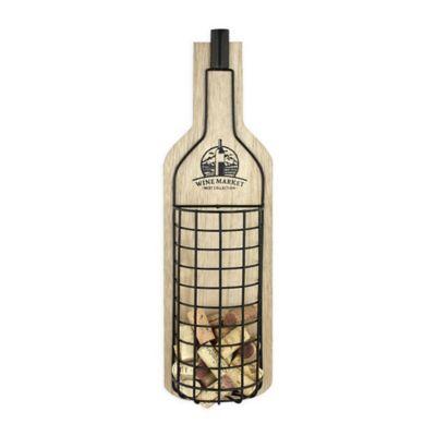 "Wine Market" Wire Cork Catch 20-Inch x 5.88-Inch Wall Art