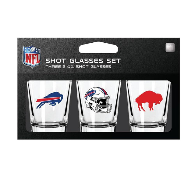 Denco Buffalo Bills 3 Pack Shot Glass Set