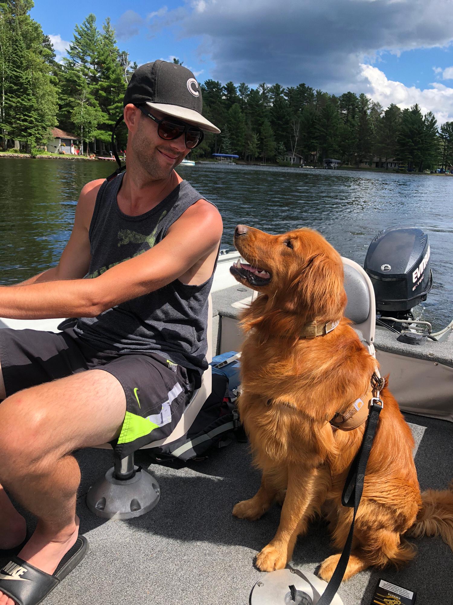 Family boat ride to celebrate our engage-a-versary!