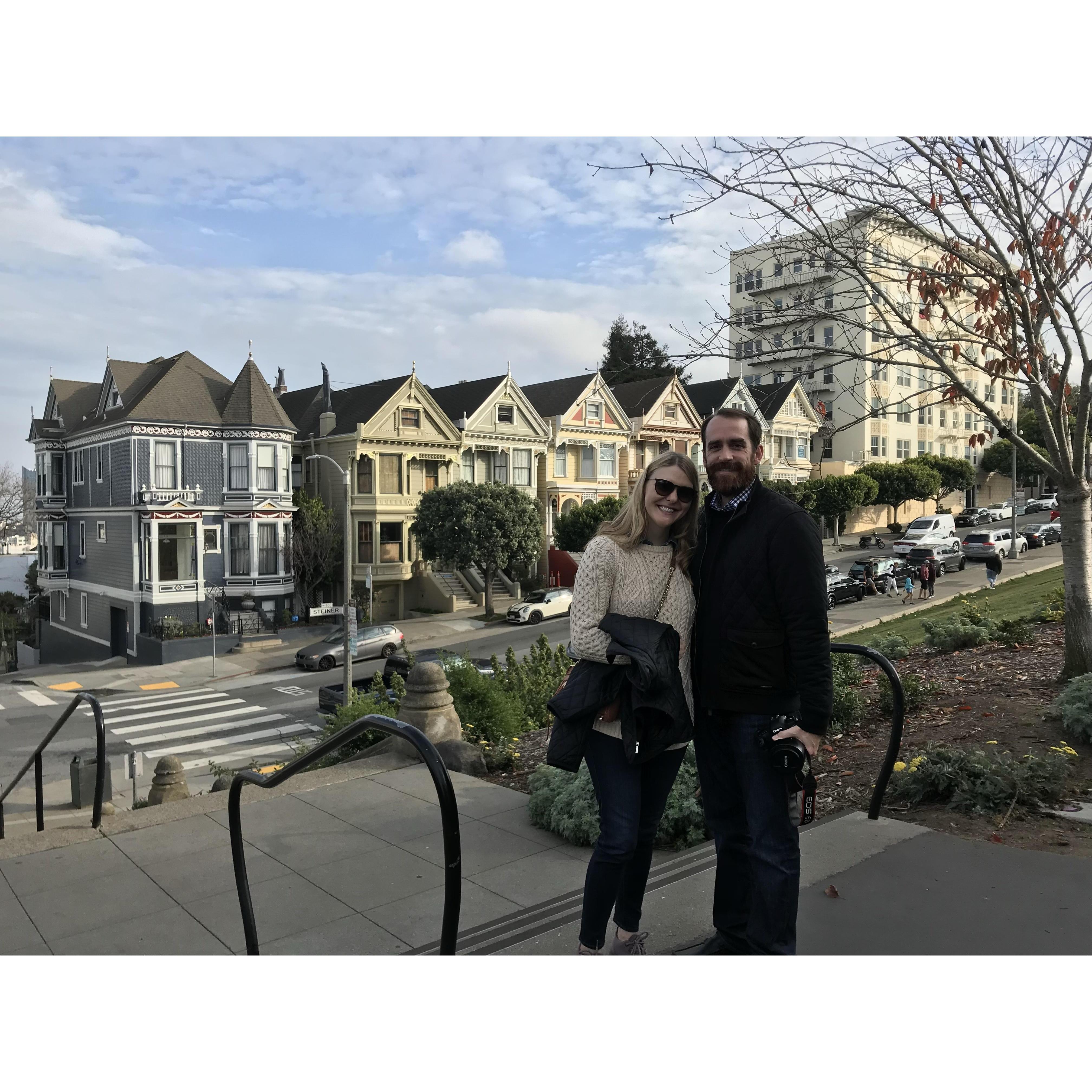 From our visit to San Francisco, we could not resist a photograph with the Painted Ladies.