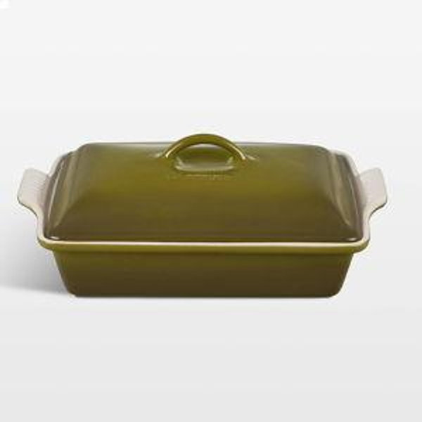 Le Creuset 4 qt. Ceramic Baking Dish with Lid (Olive)