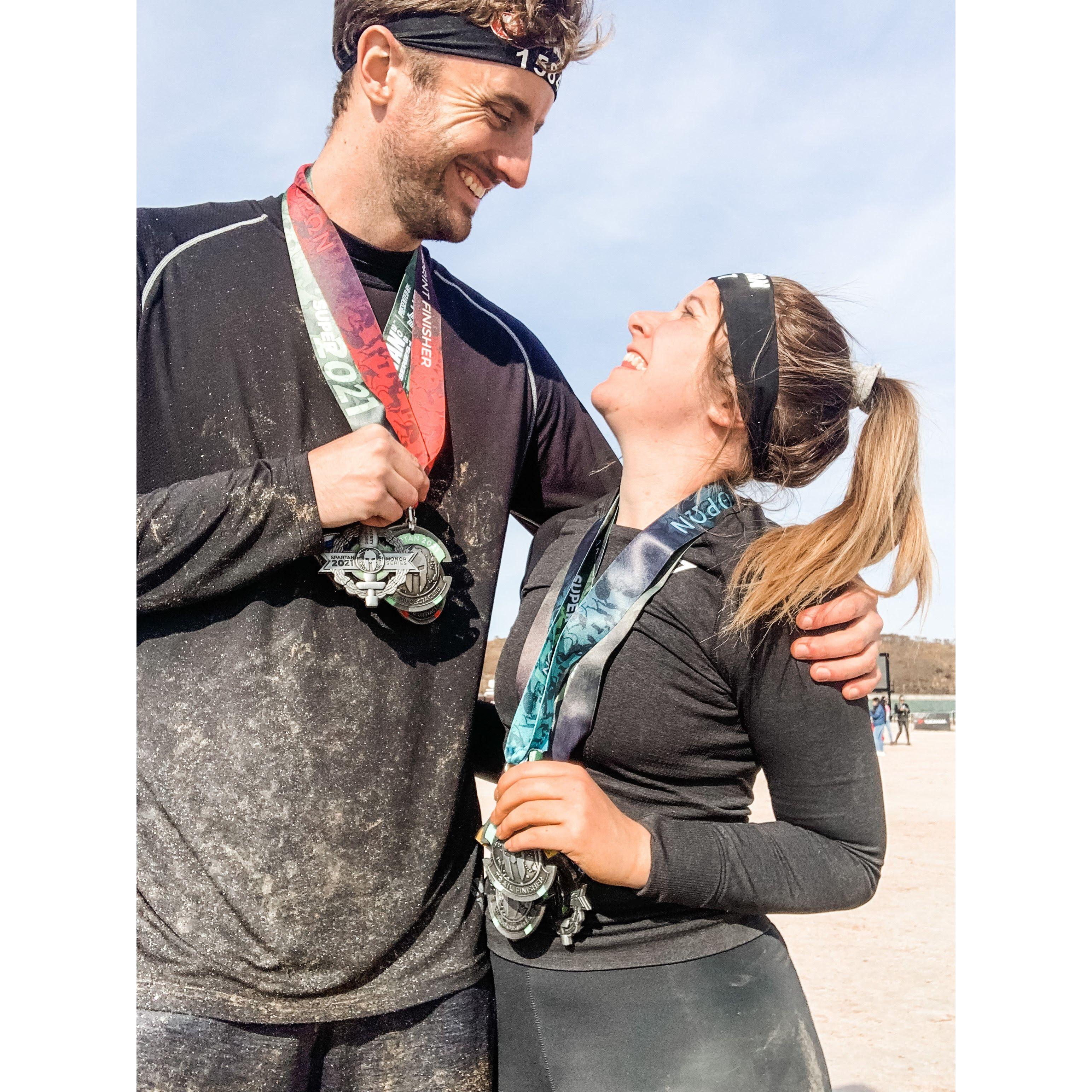Post completing our 2021 Spartan Trifecta!