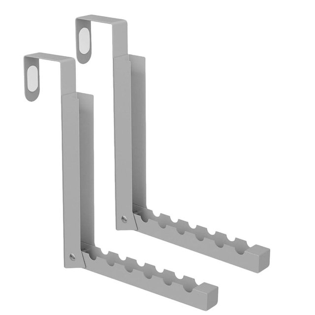 BAKON Over The Door Hanger Folding Clothes Drying Rack, Folding Hanging Coat Rack for Indoor Laundry Room Compact Small Space Foldable Portable Clothing Hanger Hook Collapsible-2 Pack (Gary)